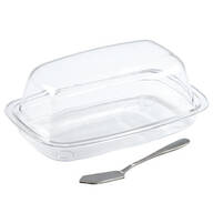 Covered Butter Dish with Knife