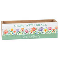 Personalized Grow with Grace Wooden Planter Box