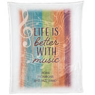 Personalized Life Is Better with Music Throw, 50"x60"